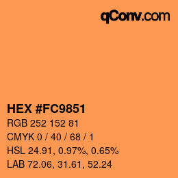 Color code: HEX #FC9851 | qconv.com