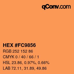 カラーコード: HEX #FC9856 | qconv.com