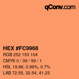Color code: HEX #FC9968 | qconv.com