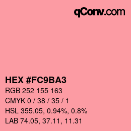 カラーコード: HEX #FC9BA3 | qconv.com