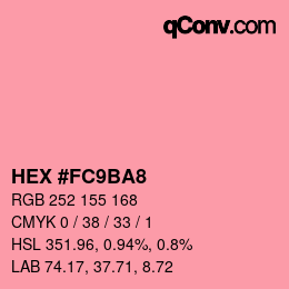 Farbcode: HEX #FC9BA8 | qconv.com
