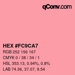Farbcode: HEX #FC9CA7 | qconv.com