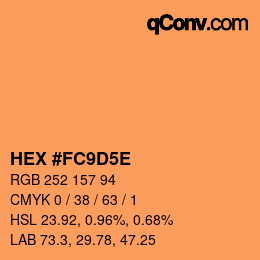 カラーコード: HEX #FC9D5E | qconv.com