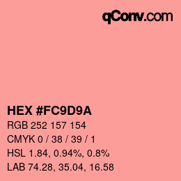 Color code: HEX #FC9D9A | qconv.com