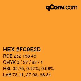 カラーコード: HEX #FC9E2D | qconv.com
