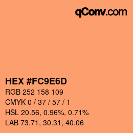 カラーコード: HEX #FC9E6D | qconv.com