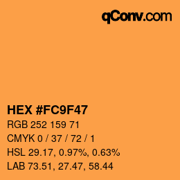 Color code: HEX #FC9F47 | qconv.com