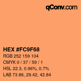 カラーコード: HEX #FC9F68 | qconv.com