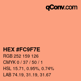 Color code: HEX #FC9F7E | qconv.com