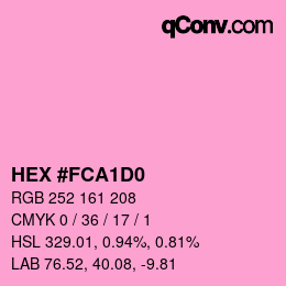 Color code: HEX #FCA1D0 | qconv.com