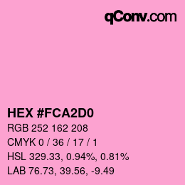 カラーコード: HEX #FCA2D0 | qconv.com