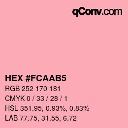 Color code: HEX #FCAAB5 | qconv.com