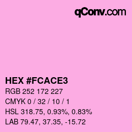 カラーコード: HEX #FCACE3 | qconv.com