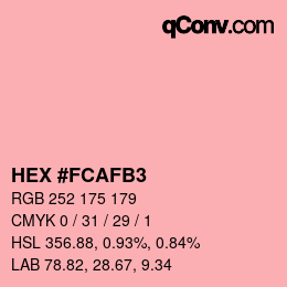 Color code: HEX #FCAFB3 | qconv.com