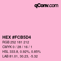 Color code: HEX #FCB5D4 | qconv.com