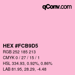 Color code: HEX #FCB9D5 | qconv.com