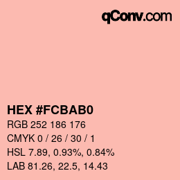 Color code: HEX #FCBAB0 | qconv.com