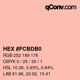 Color code: HEX #FCBDB0 | qconv.com