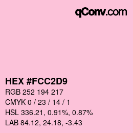 Color code: HEX #FCC2D9 | qconv.com