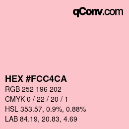 Color code: HEX #FCC4CA | qconv.com