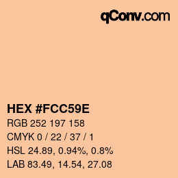 颜色代码: HEX #FCC59E | qconv.com