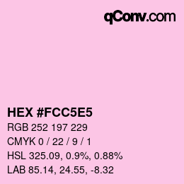 颜色代码: HEX #FCC5E5 | qconv.com