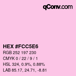 颜色代码: HEX #FCC5E6 | qconv.com