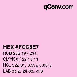 颜色代码: HEX #FCC5E7 | qconv.com
