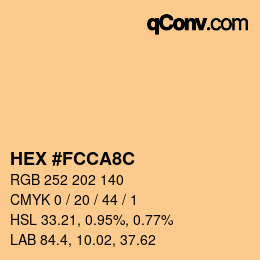 カラーコード: HEX #FCCA8C | qconv.com