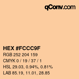 カラーコード: HEX #FCCC9F | qconv.com