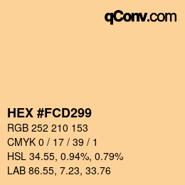 Color code: HEX #FCD299 | qconv.com