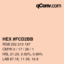 Color code: HEX #FCD2BB | qconv.com