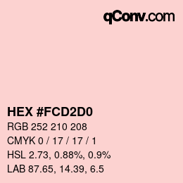 颜色代码: HEX #FCD2D0 | qconv.com