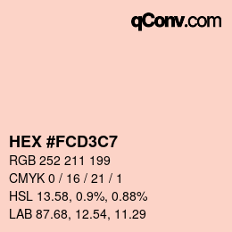 Color code: HEX #FCD3C7 | qconv.com