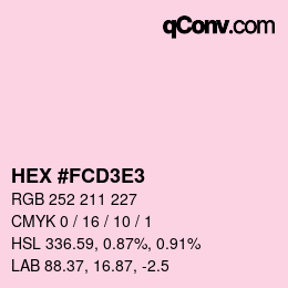 Color code: HEX #FCD3E3 | qconv.com