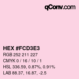 Color code: HEX #FCD3E3 | qconv.com