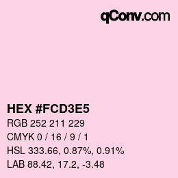 Color code: HEX #FCD3E5 | qconv.com