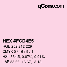 Color code: HEX #FCD4E5 | qconv.com