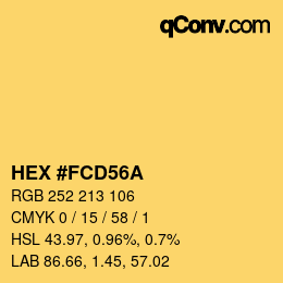 カラーコード: HEX #FCD56A | qconv.com