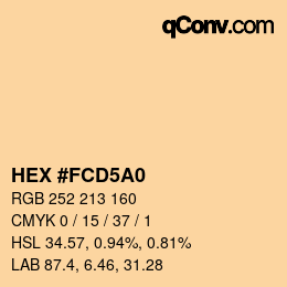 Color code: HEX #FCD5A0 | qconv.com