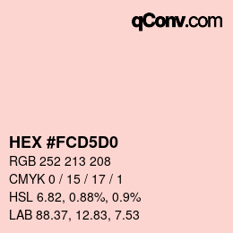 颜色代码: HEX #FCD5D0 | qconv.com