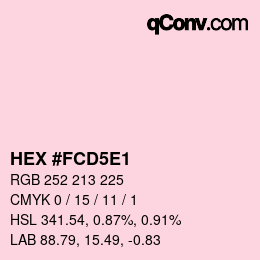 カラーコード: HEX #FCD5E1 | qconv.com