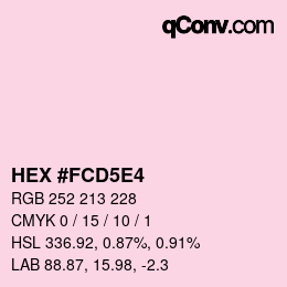 カラーコード: HEX #FCD5E4 | qconv.com