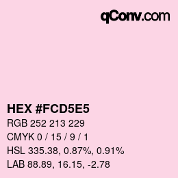 Color code: HEX #FCD5E5 | qconv.com