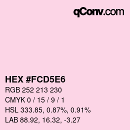 カラーコード: HEX #FCD5E6 | qconv.com
