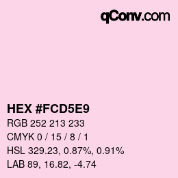 カラーコード: HEX #FCD5E9 | qconv.com