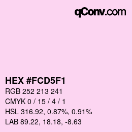 カラーコード: HEX #FCD5F1 | qconv.com