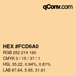 Color code: HEX #FCD6A0 | qconv.com