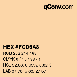 Color code: HEX #FCD6A8 | qconv.com