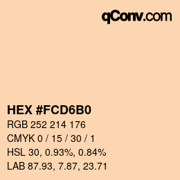 Color code: HEX #FCD6B0 | qconv.com